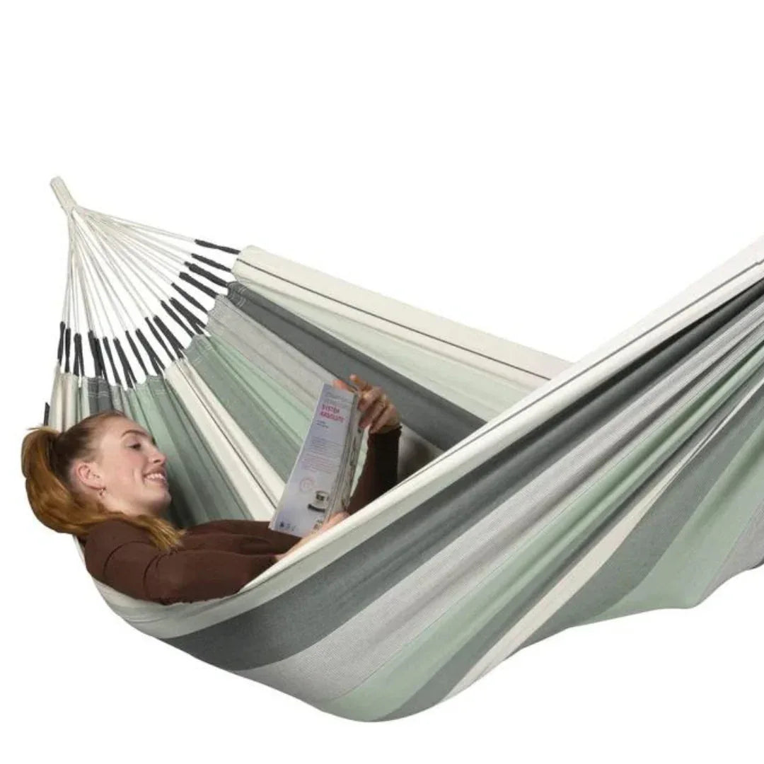 Hängematte Modesta Olive für 1 Person, Einzelhängematte aus Biobaumwolle - Girasol GbR