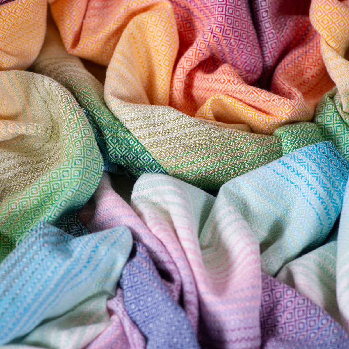 Tragetuch Diamond Rainbow - recycled cotton